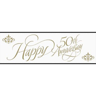 Stafford Gold 50th Anniversary Giant Banner