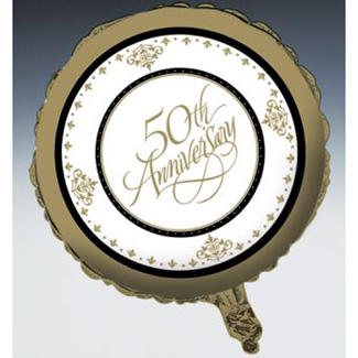 Stafford Gold 50th Anniversary Foil Balloon