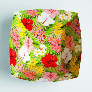 Floral Chick Paper Snack Bowls, Large