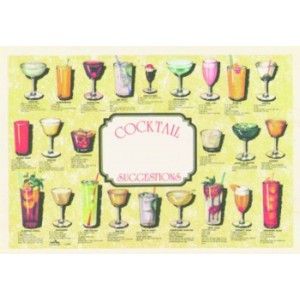 Cocktails Suggestions Placemats