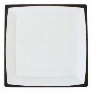 Milan Tuxedo 6-3/4 inch Square Plastic Plates