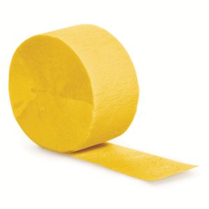 Crepe Paper Streamers 81-foot Roll, School Bus Yellow