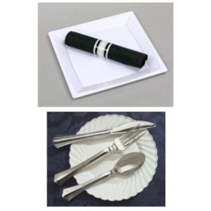 Black Reflections Cutlery Roll