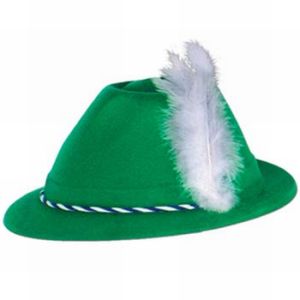 Green Velour Tyrolean Hat