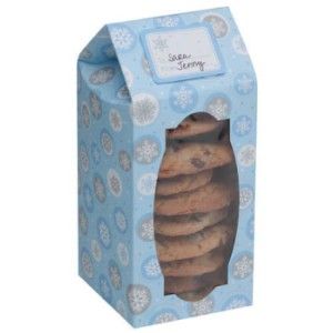 Snow Flake Tall Cookie Box w/Window