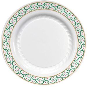 Masterpiece Holiday 7.1/4-inch Plastic Plates Starry Swirlz
