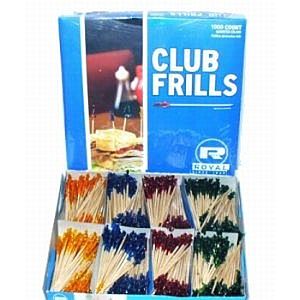 Club Frill Picks, 3-1/2 inch