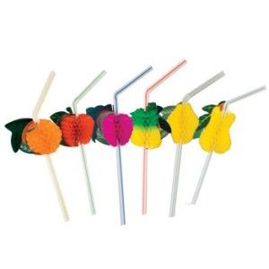Fruit Straws 6 Assorted Shapes