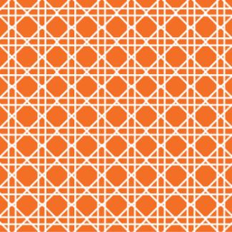 Coordinate Cane Print 3-Ply Beverage Napkins, Sunkissed Oran