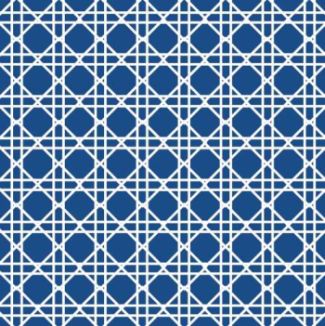 Coordinate Cane Print 3-Ply Beverage Napkins, Navy Blue