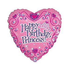 Happy Birthday Princess Foil Balloon