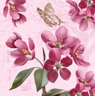 Cherry Blossoms 3-Ply Beverage Napkins