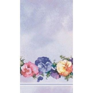 Paintbox Pansies 3-Ply Buffet Towels