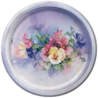 Paintbox Pansies 7-inch Plates