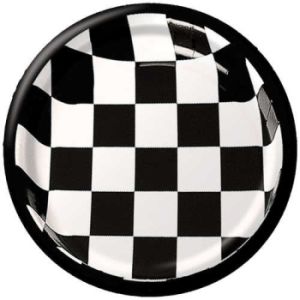 Black Check 9-inch Plates