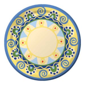 Mediterranean Pottery 9-inch Plates