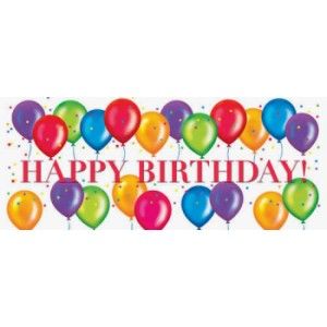 Birthday Balloons Giant Banner