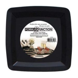 Form & Function 10-1/4-inch Plates, Black