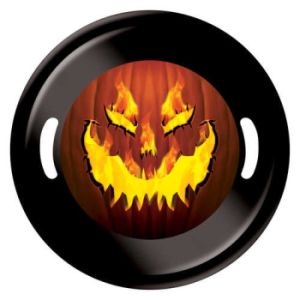 Fiery Pumpkin Plastic Serving Tray