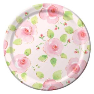 Pink Garden 7-inch Plates