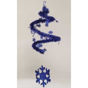 Tinsel Snowflake 20-inch Hanging Dangler