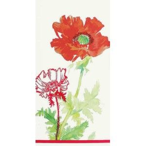 Red Poppy Better than Linen Buffet Towels