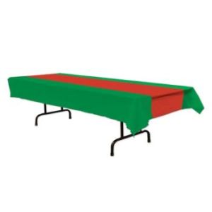 Red and Green Banquet Table Cover