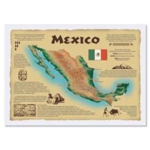 Map of Mexico Placemats