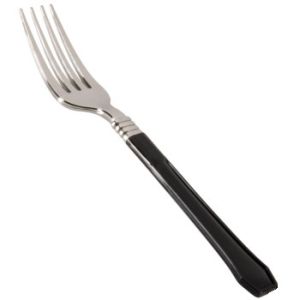 Reflections Duet Elegant Forks Black Handle