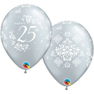 Happy 25th Anniversary Qualatex Balloons