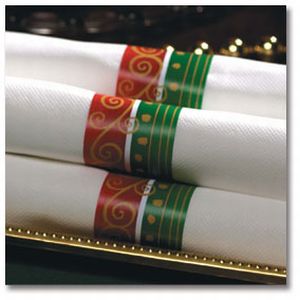 Festive Holiday Napkin Interlocking Bands