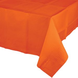 Banquet Table Cover 2/Ply Poly Tissue, Sunkissed Orange