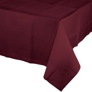 Banquet Table Cover 2/Ply Poly Tissue, Burgundy
