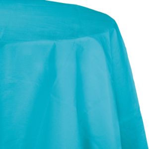 Round Table Cover 2/Ply Poly Tissue, Bermuda Blue