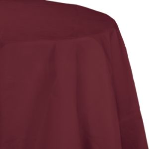 Round Table Cover 2/Ply Poly Tissue, Burgundy