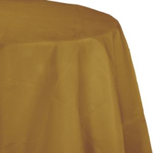 Round Table Cover 2/Ply Poly Tissue, Gold