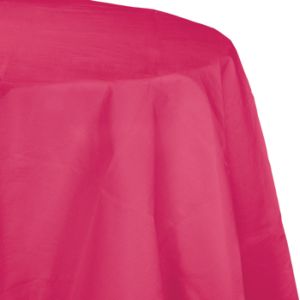 Round Table Cover 2/Ply Poly Tissue, Hot Magenta