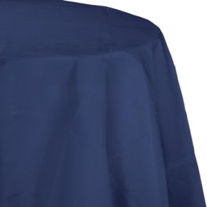 Round Table Cover 2/Ply Poly Tissue, Navy Blue