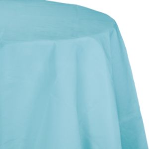 Round Table Cover 2/Ply Poly Tissue, Pastel Blue