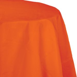 Round Table Cover 2/Ply Poly Tissue, Orange