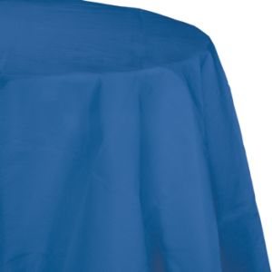 Round Table Cover 2/Ply Poly Tissue, Blue