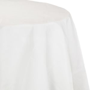 Round Table Cover 2/Ply Poly Tissue, White