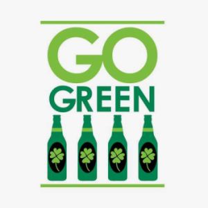 Go Green Irish Beverage Napkins
