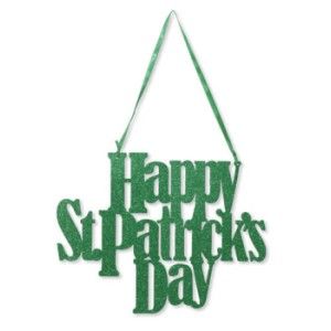 St. Patrick's Day Glitter Sign