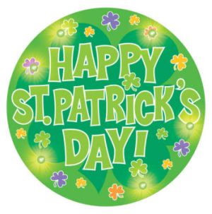 Happy St Patrick's Day Flashing Button