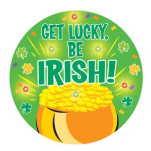 Get Lucky, Be Irish Flashing Button