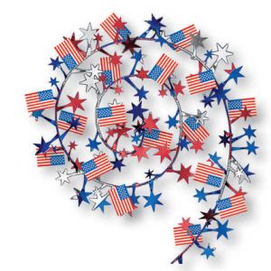 Stars Flags Printed Wire Garland
