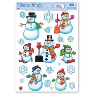 Snowman/Snowflake Clings Sheet