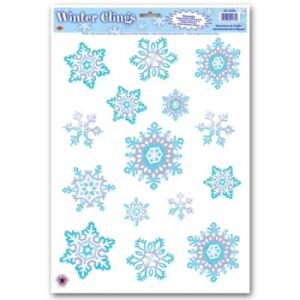 Crystal Snowflake Clings Sheet
