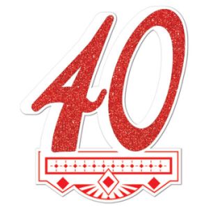 40th Annversary Glittered Crest